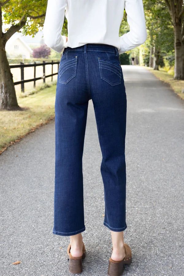 Napoli Wide Leg Jeans - Dark Blue