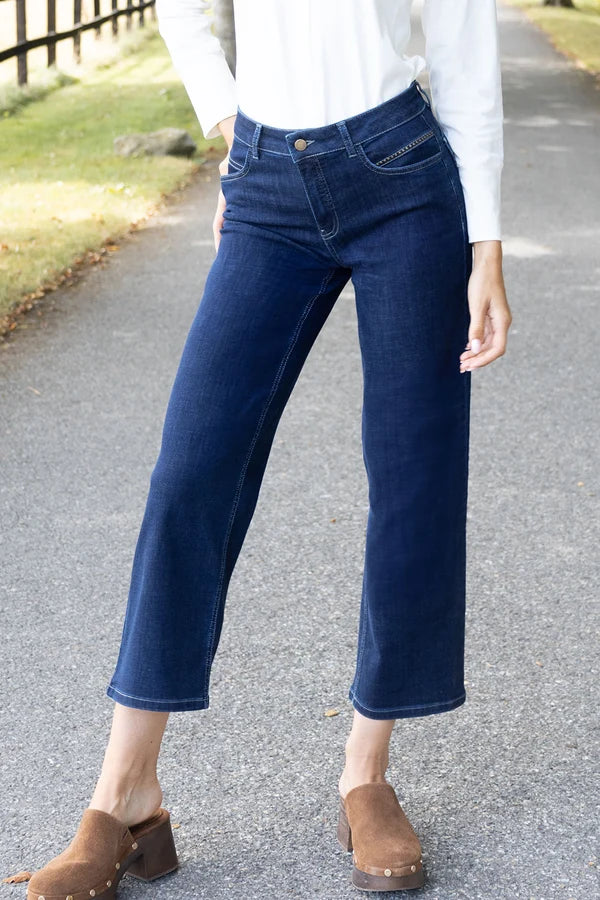Napoli Wide Leg Jeans - Dark Blue
