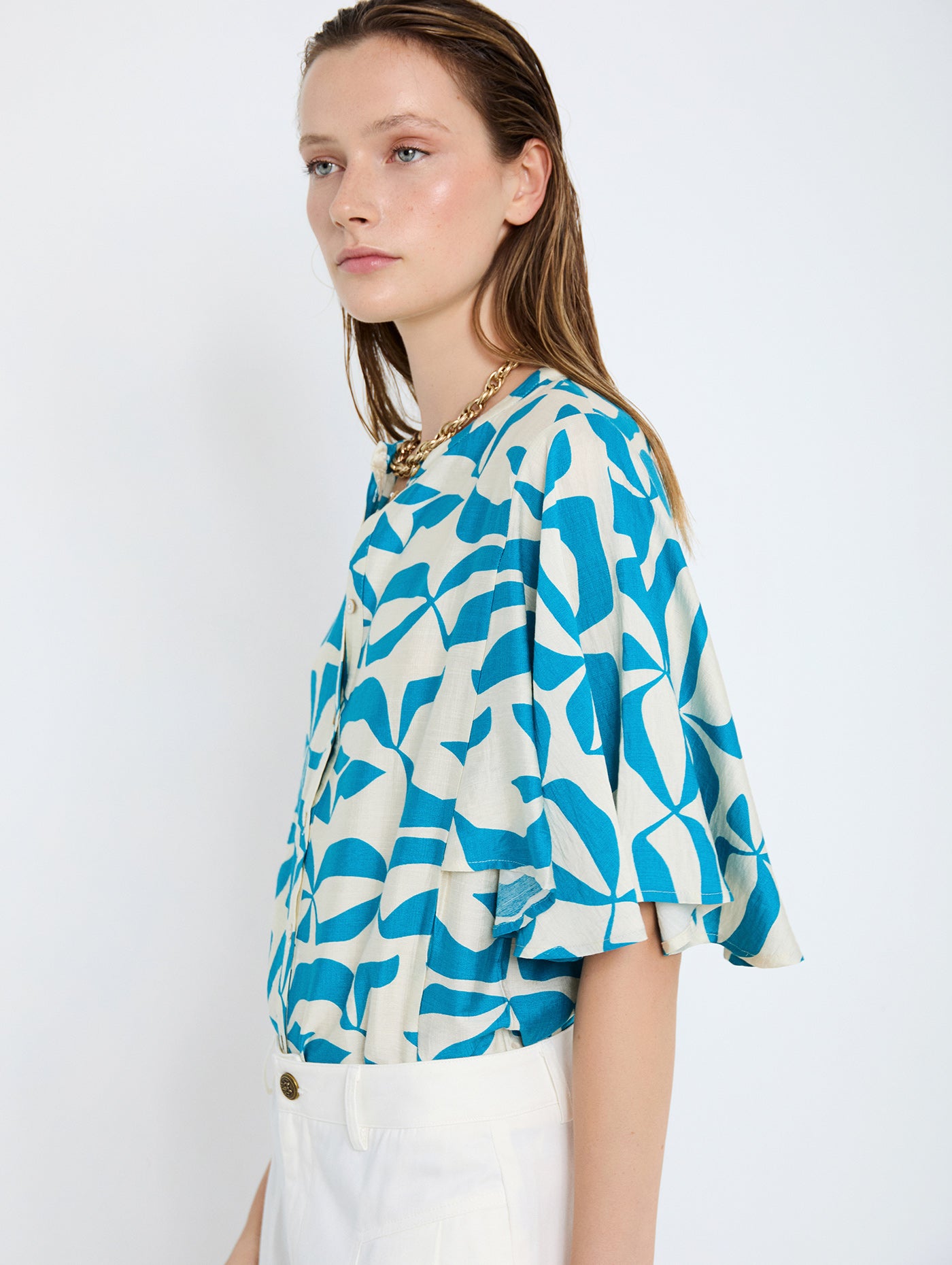Skatie Blouse - Turquoise