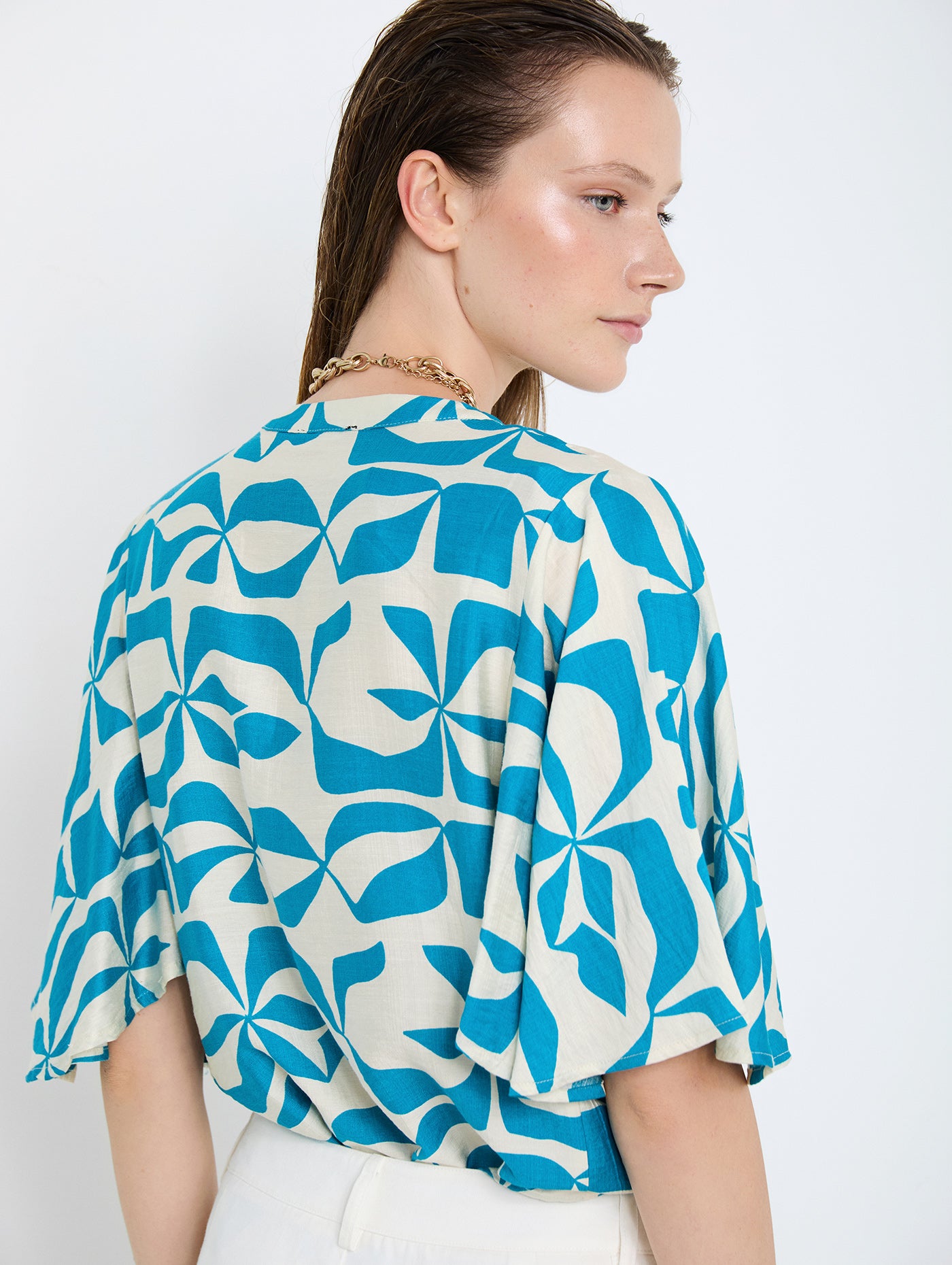 Skatie Blouse - Turquoise