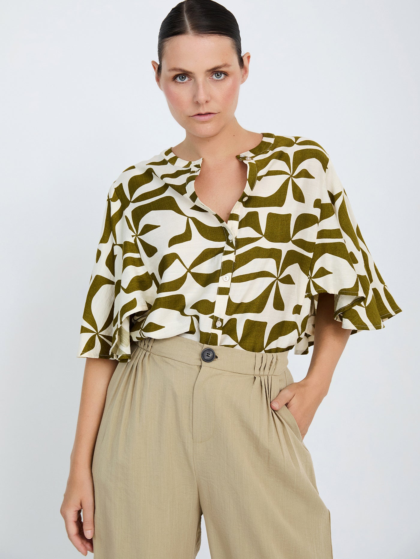 Skatie Blouse - Khaki