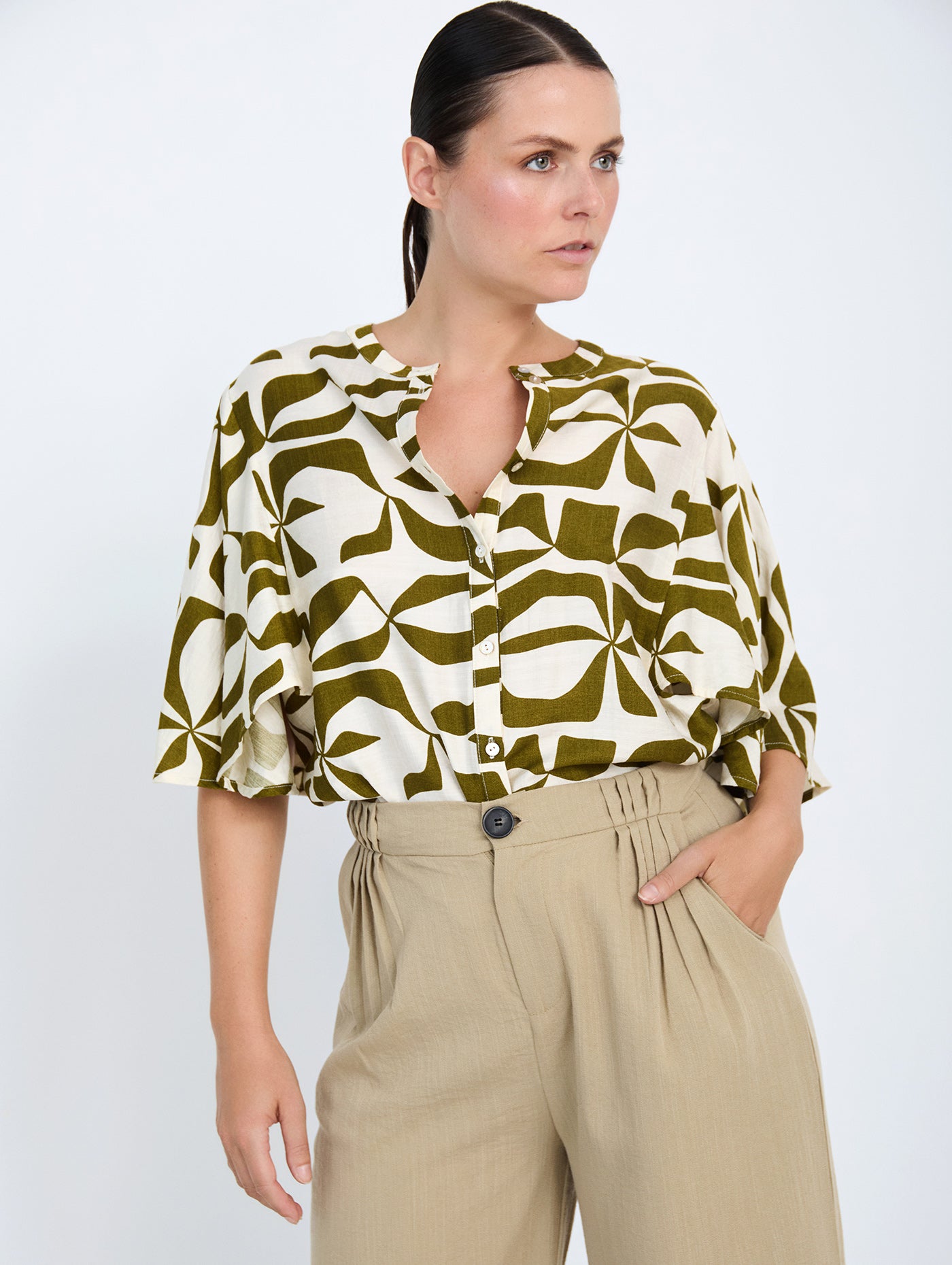 Skatie Blouse - Khaki