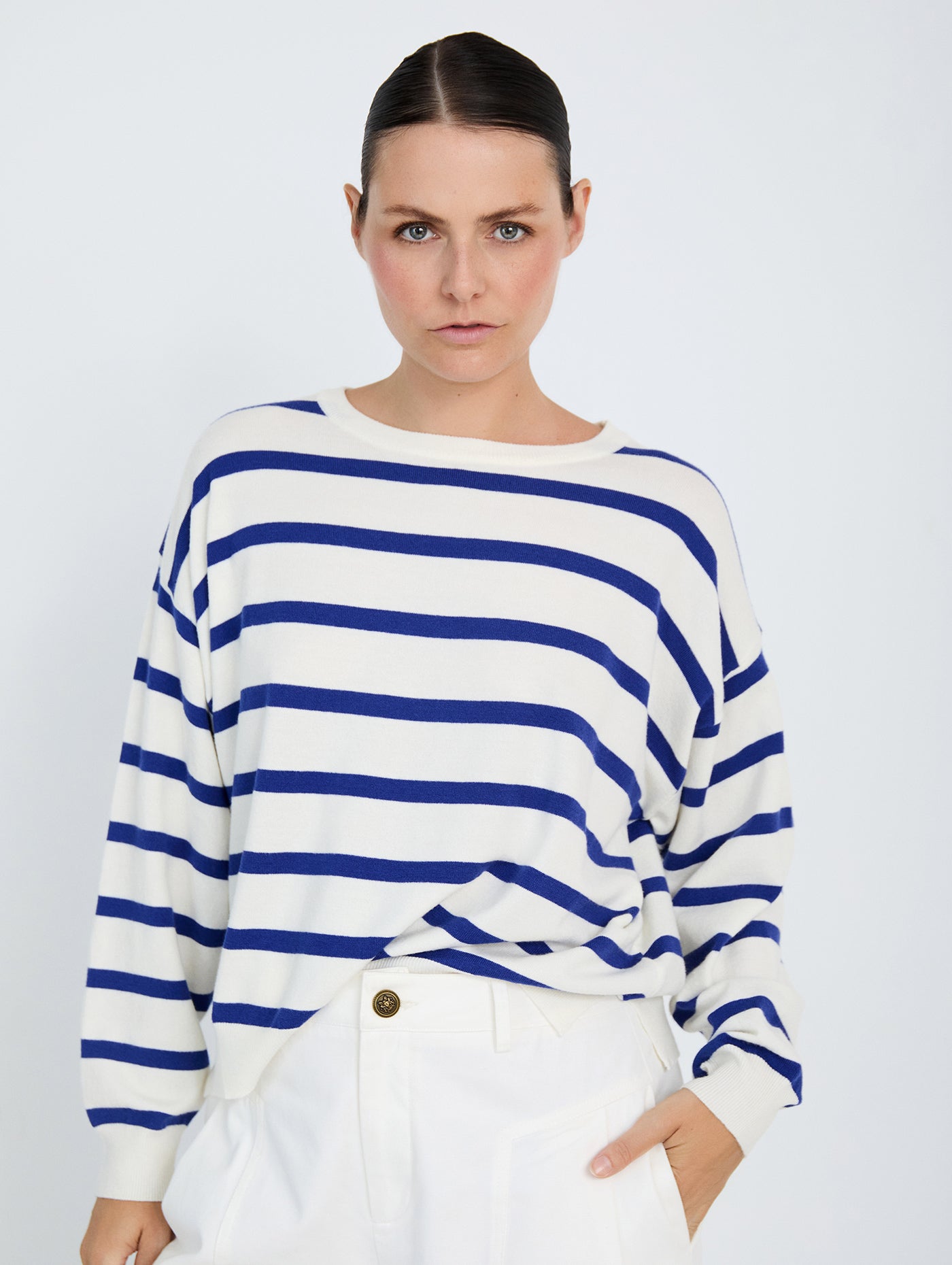 Mai Stripe Jumper - Marine