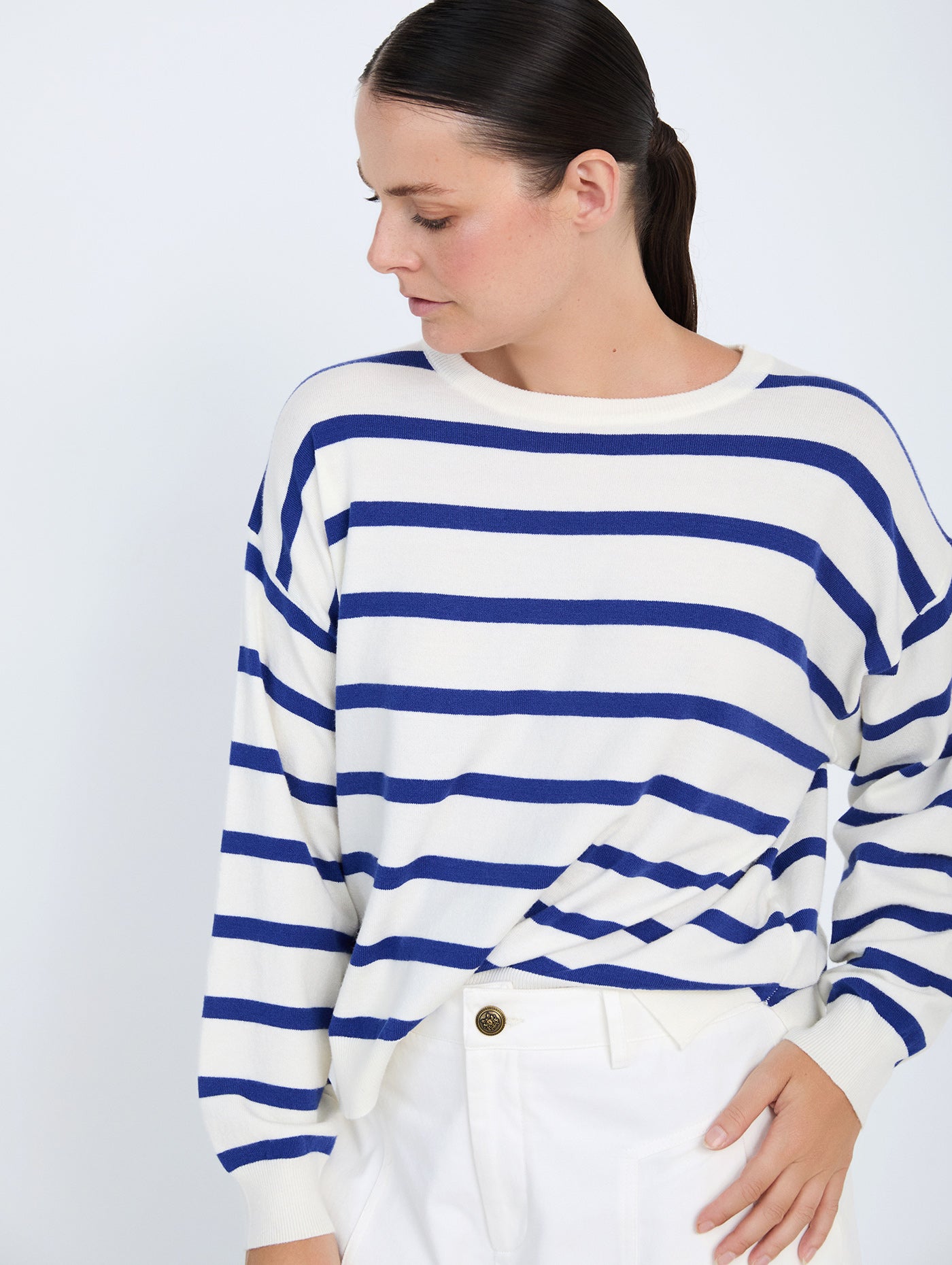 Mai Stripe Jumper - Marine