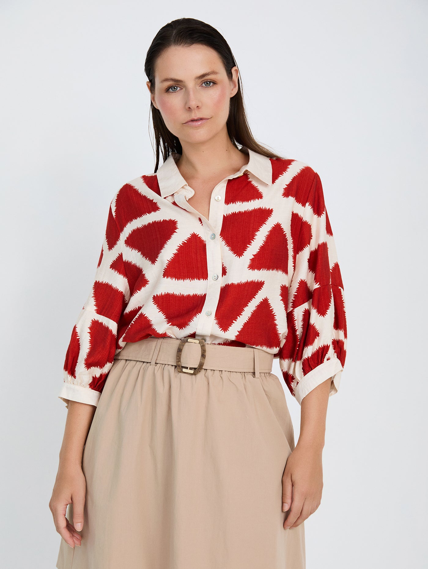 Tandori & Cream Blouse