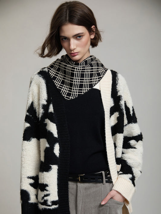 Black/Winter White Scarf