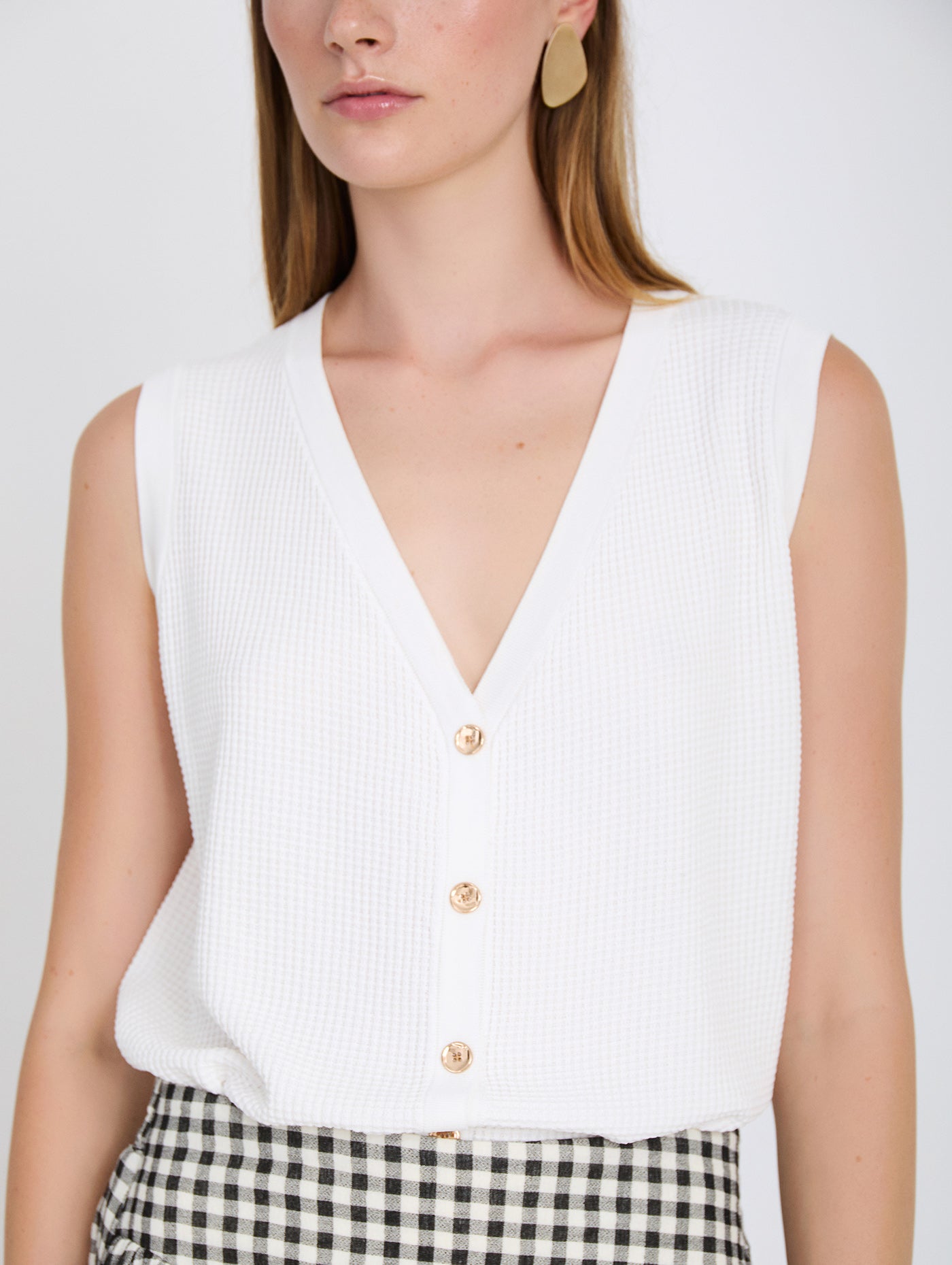 White Knit Waistcoat
