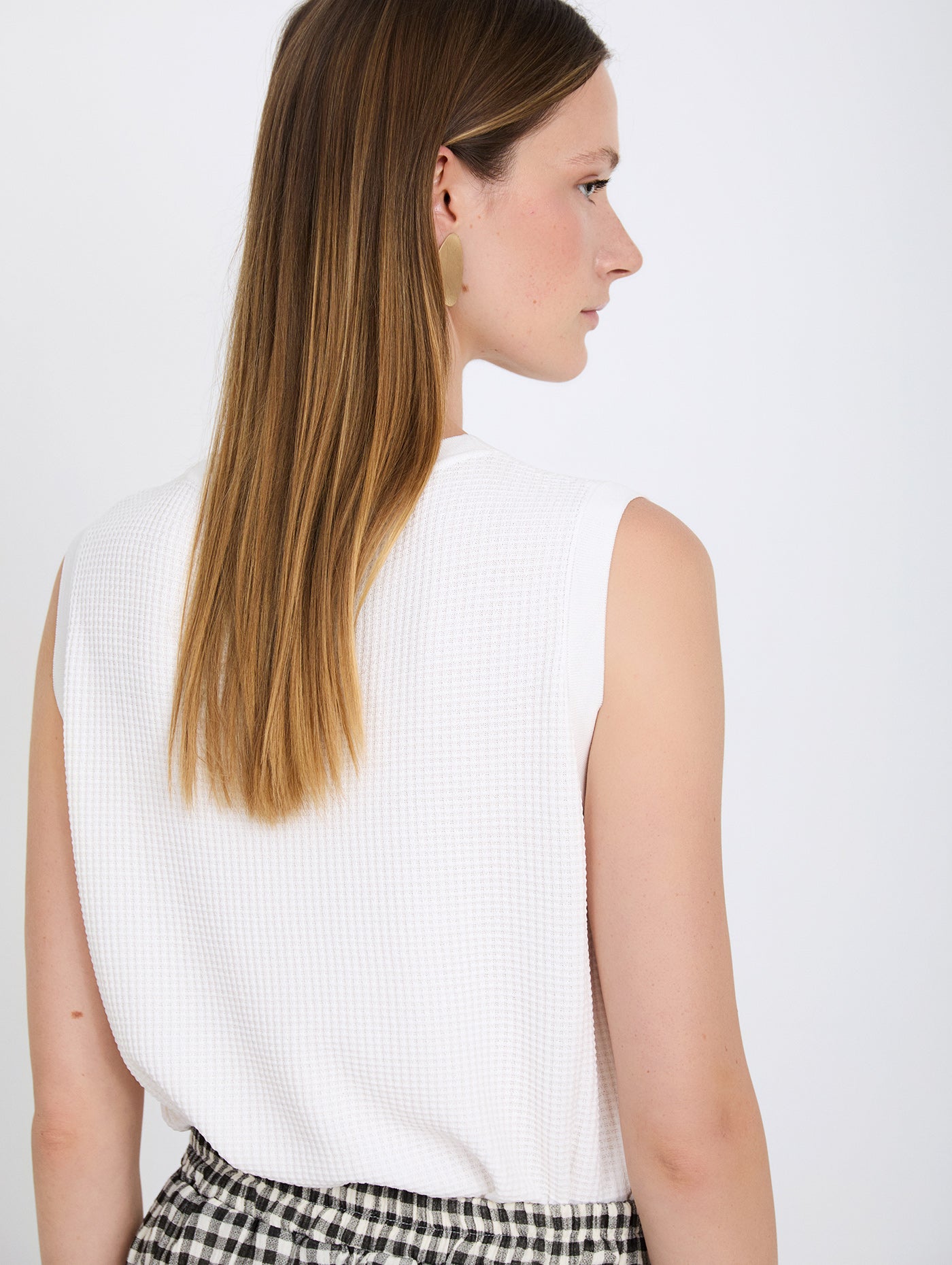 White Knit Waistcoat