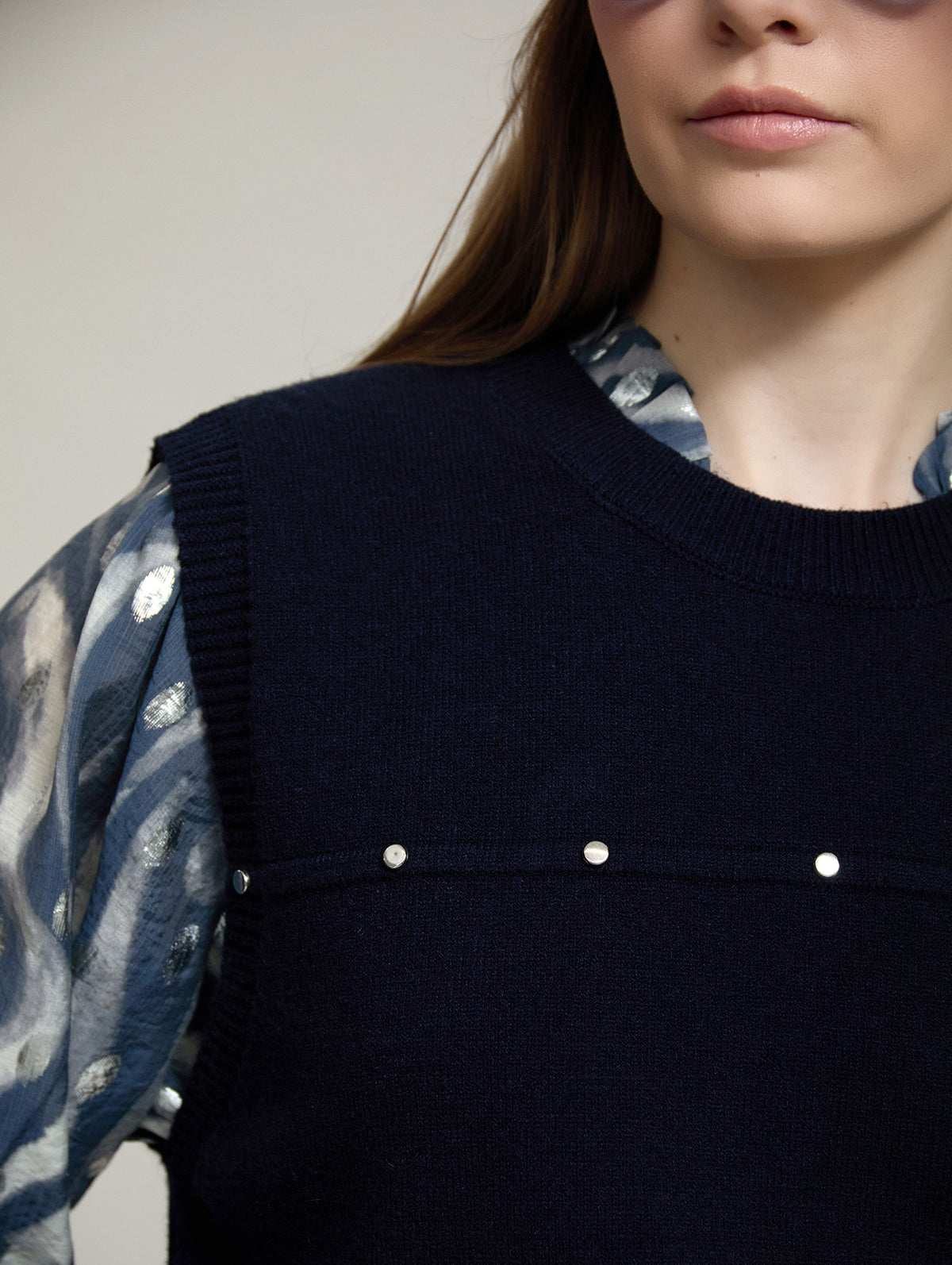 Navy Sleeveless Knit