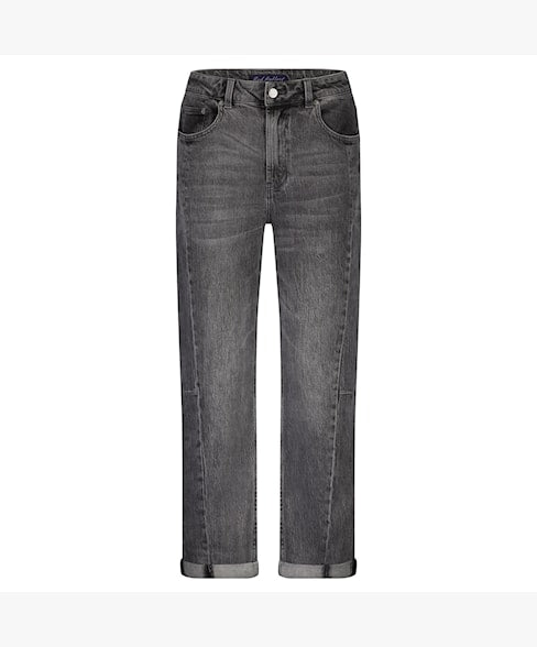 Caitlin Barrel Leg Grey Denim