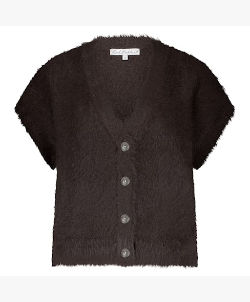 Short Sleeve Cardigan - Espresso