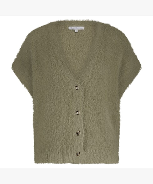 Short Sleeve Cardigan - Olive