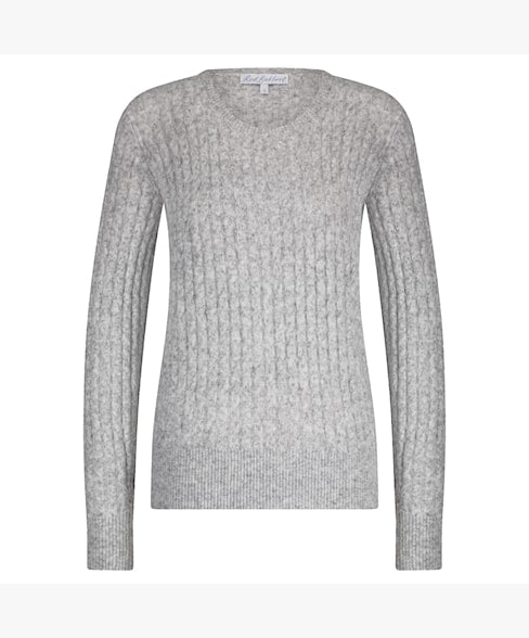 Sweet Cable Sweater - Soft Grey
