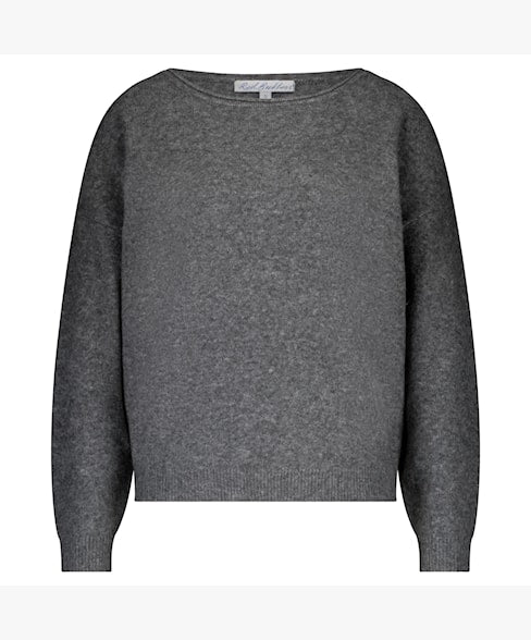 Boat Neck Sweater - Dark Grey
