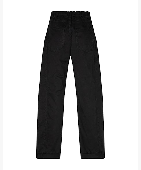Margot Fine twill Barrel Pants  - Black