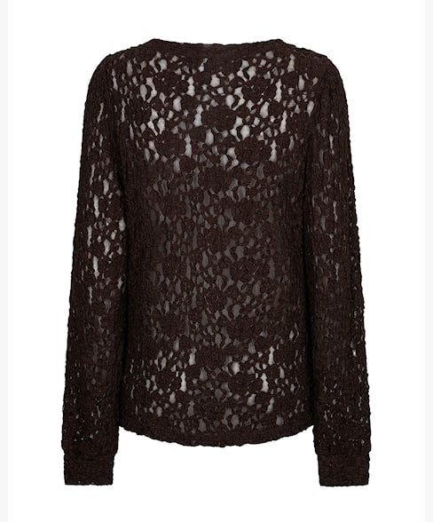 Lace Top  - Chocolate
