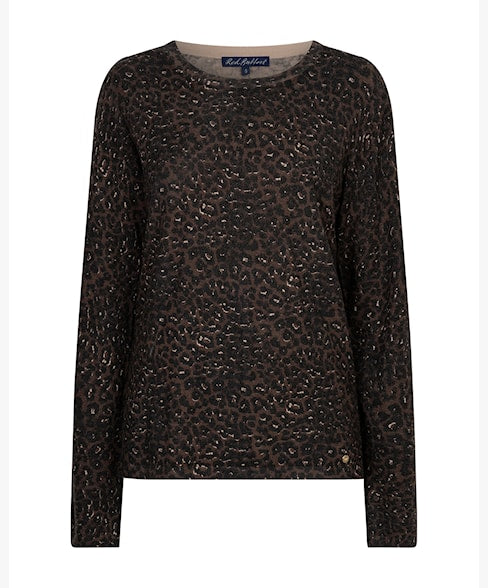 Animal Print Jumper - Coffee