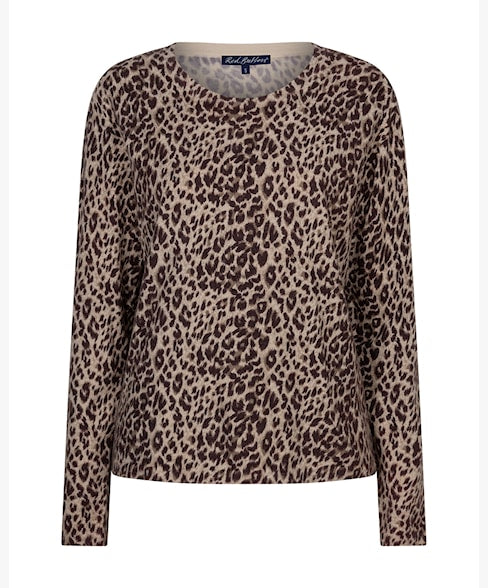Animal Print Jumper - Burgundy