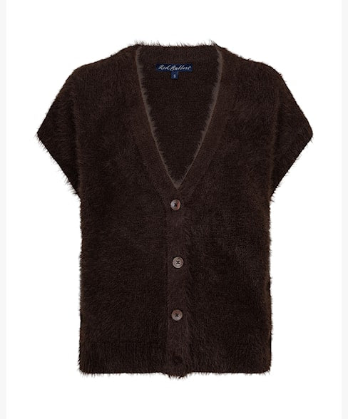 Espresso Sleeveless   Cardigan