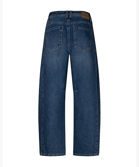 Cayla Mid Wash Barrel Jeans