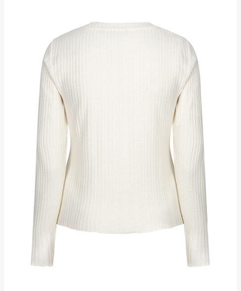 FIne Knit Top  - Ecru