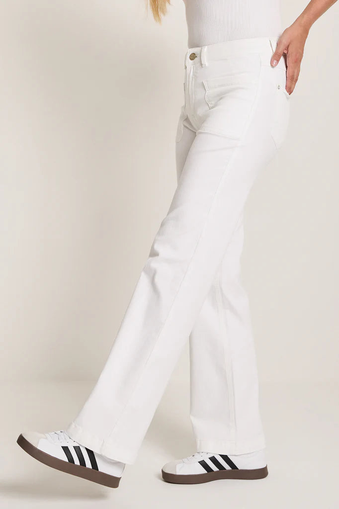 Eve Wide Leg Denim  - White