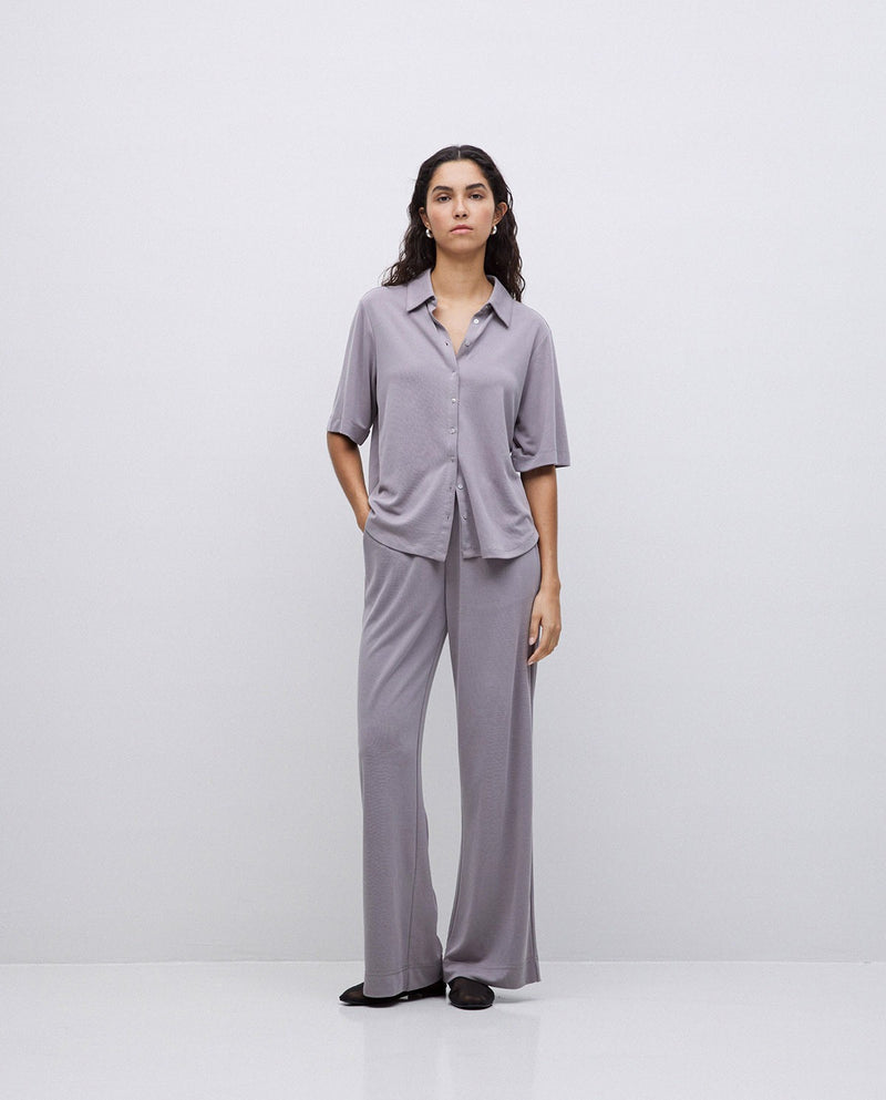 Grey Flowy Trouser