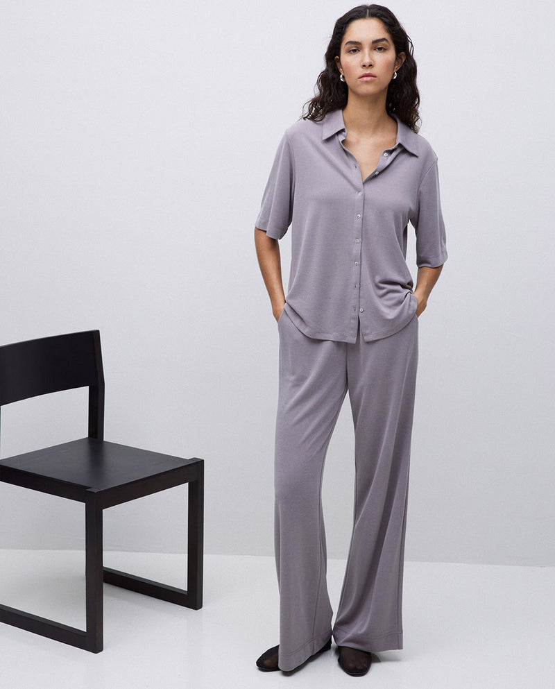 Grey Flowy Trouser