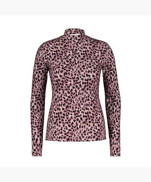 Animal Print Top - Old Rose