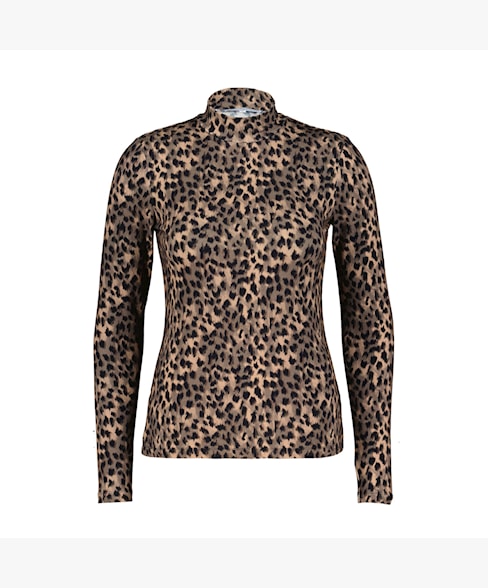 Animal Print Top - Brown