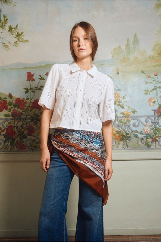 Cotton Embroidered Blouse