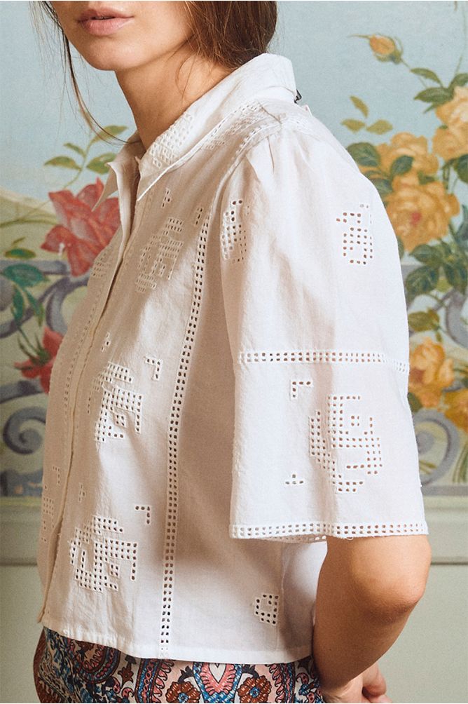 Cotton Embroidered Blouse