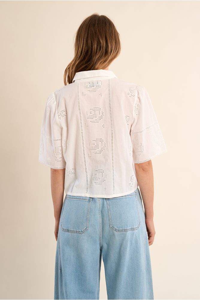 Cotton Embroidered Blouse