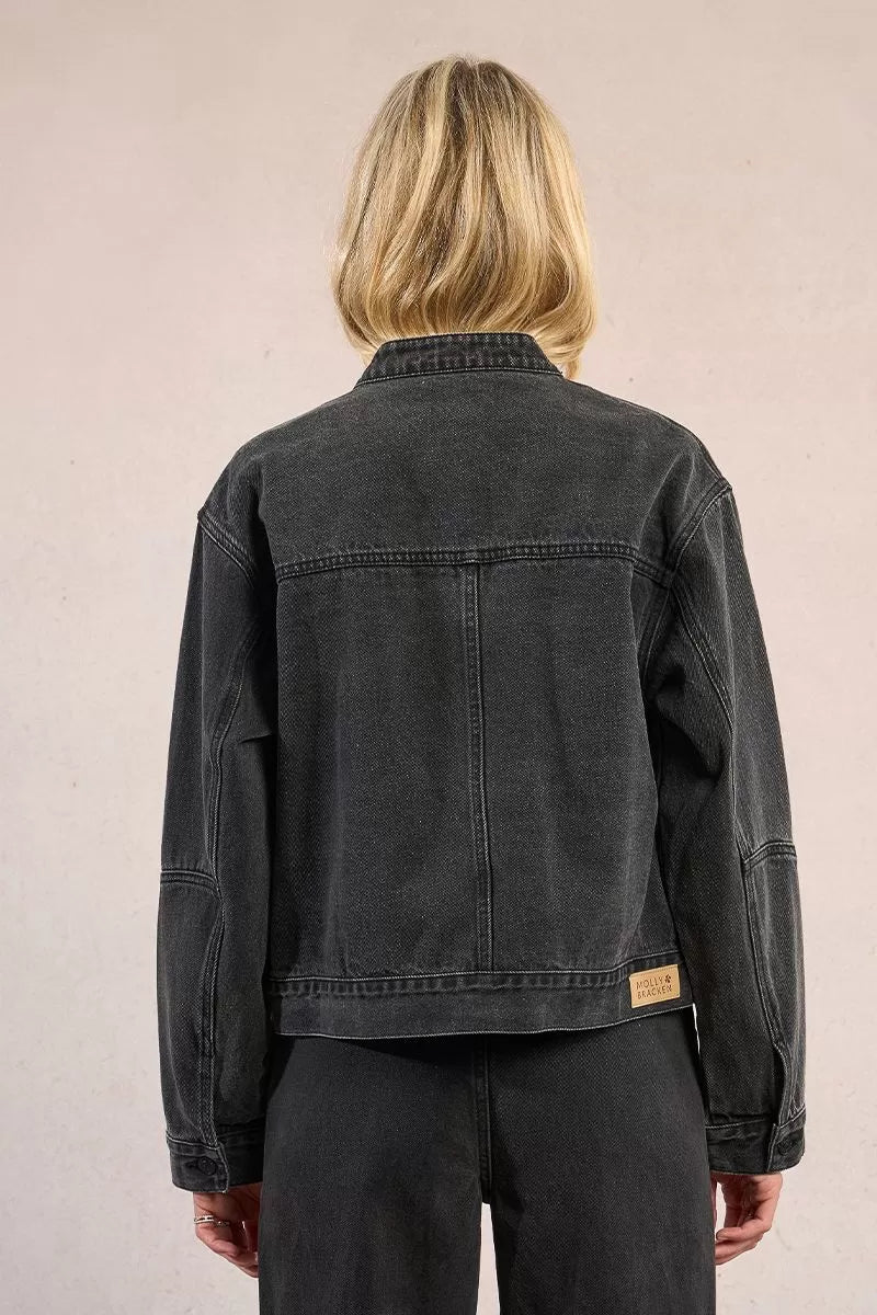 Biker Style Denim Jacket
