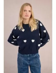 Embossed Heart Sweater