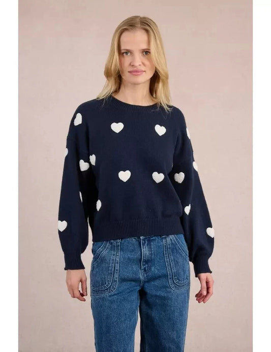 Embossed Heart Sweater