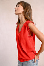 Red Lace Top