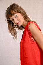 Red Lace Top