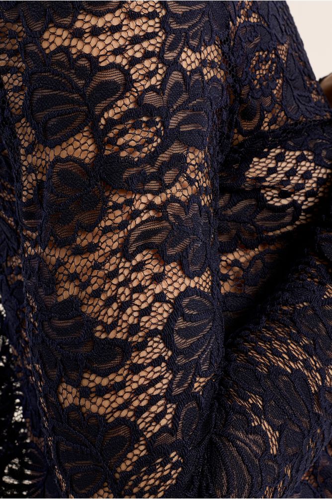 Navy Lace Under Top