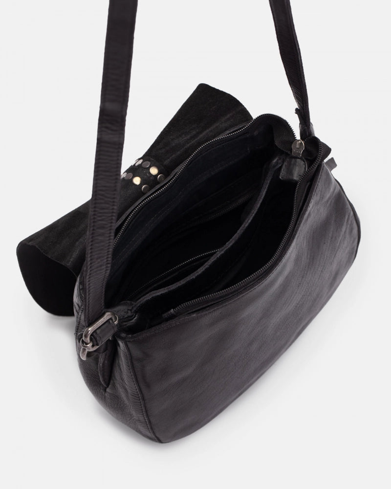 Hancock Leather Crossbody  - Black