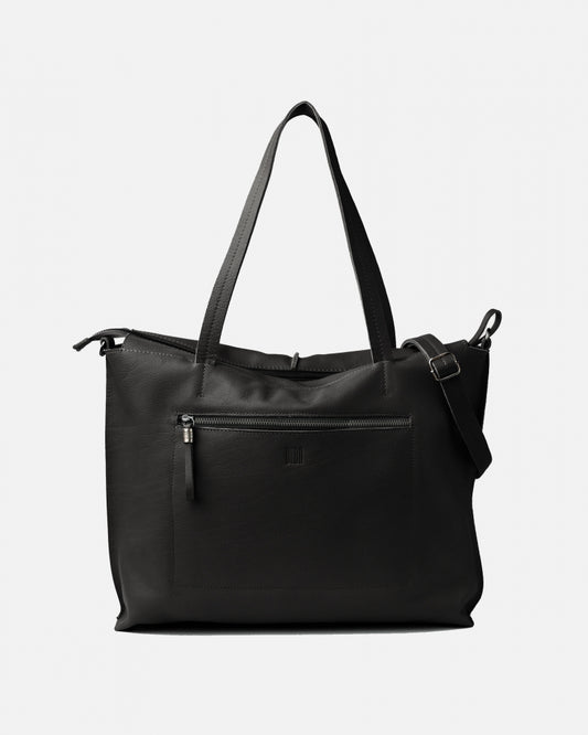 Black Leather Shopper