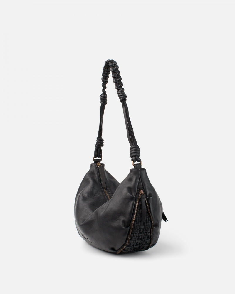 Niland Leather Shoulder Bag - Black