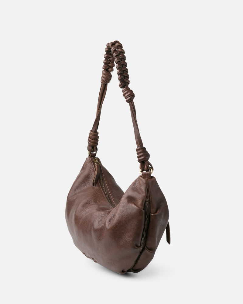 Niland Leather Shoulder Bag - Chocolate