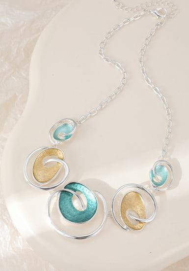 Aqua & Silver Necklace