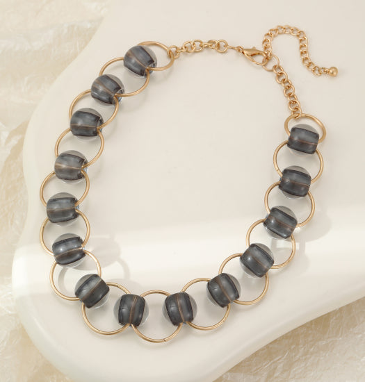 Grey & Gold Necklace