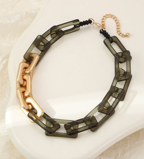 Gold & Khaki Necklace