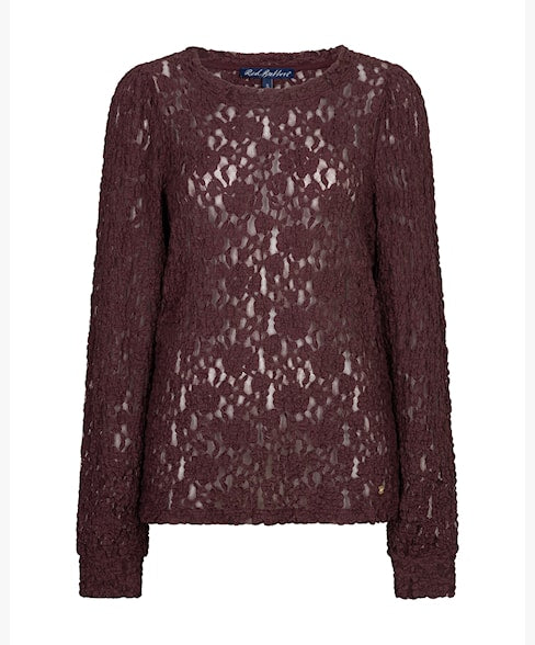 Lace Top  - Burgundy