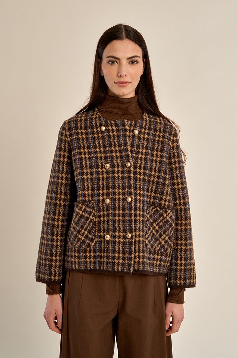 Check Military Jacket