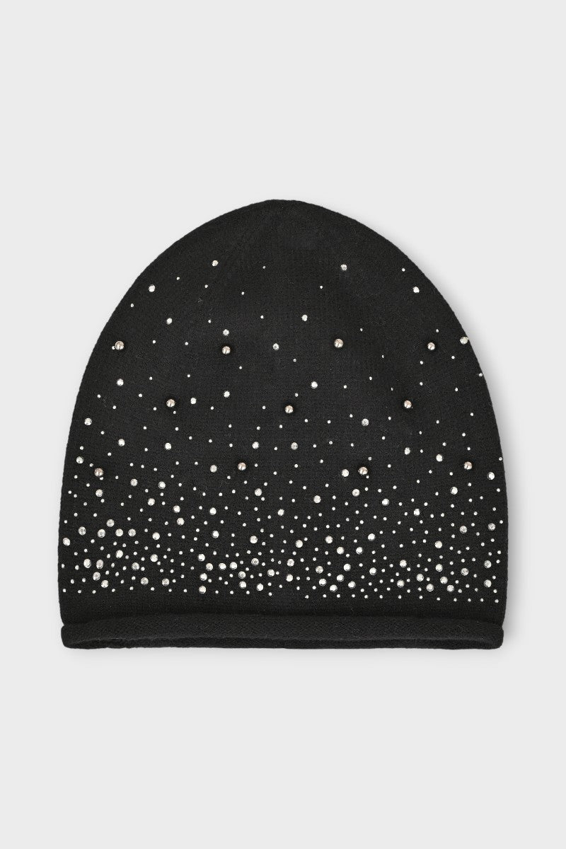 Rhinestone Studded Beanie