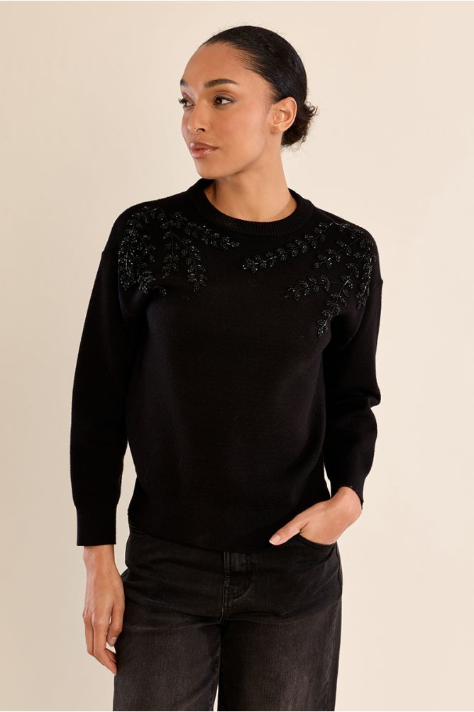Black Embellished Jumper